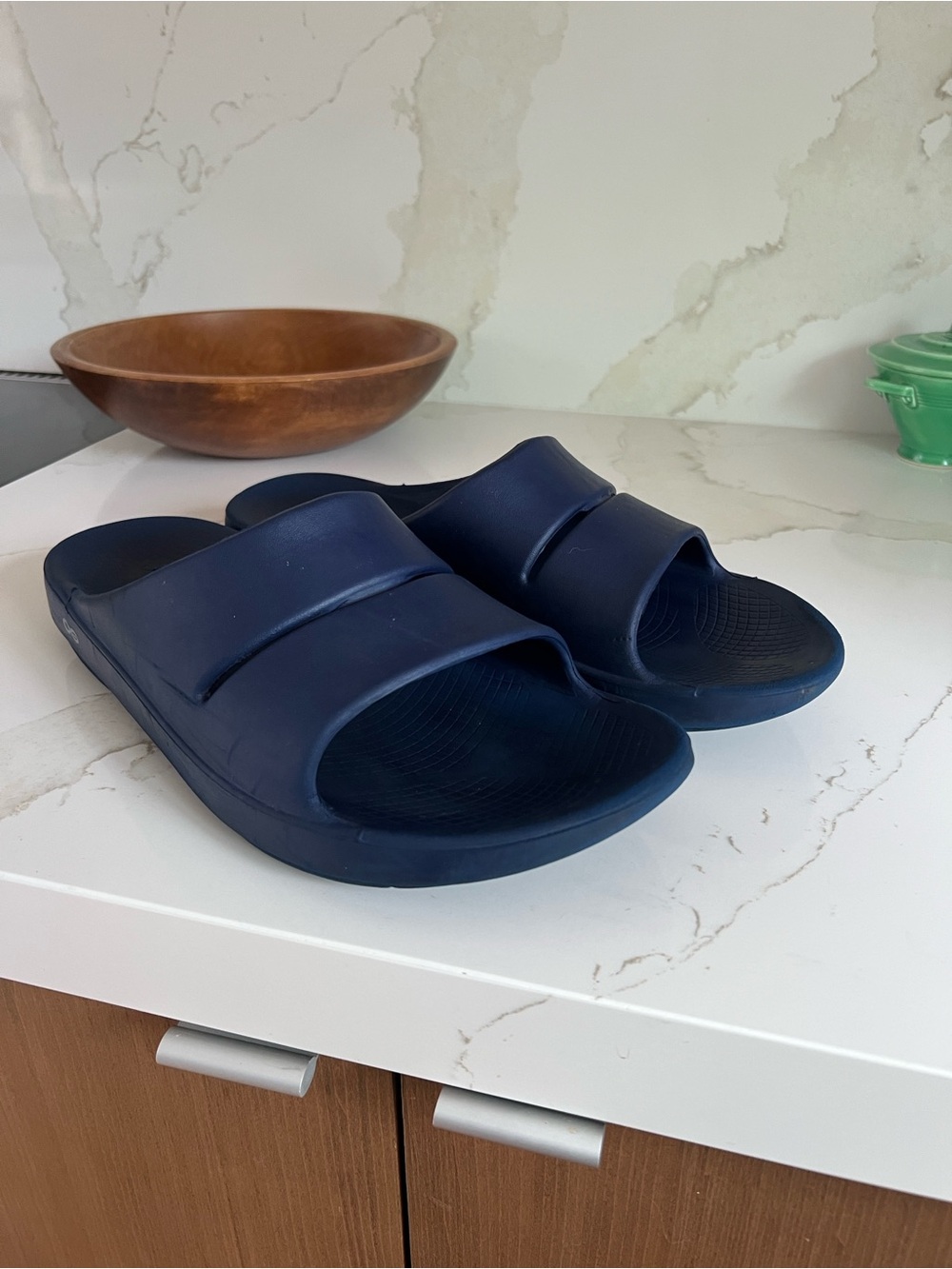 Men's OOFOOS Navy Slide
